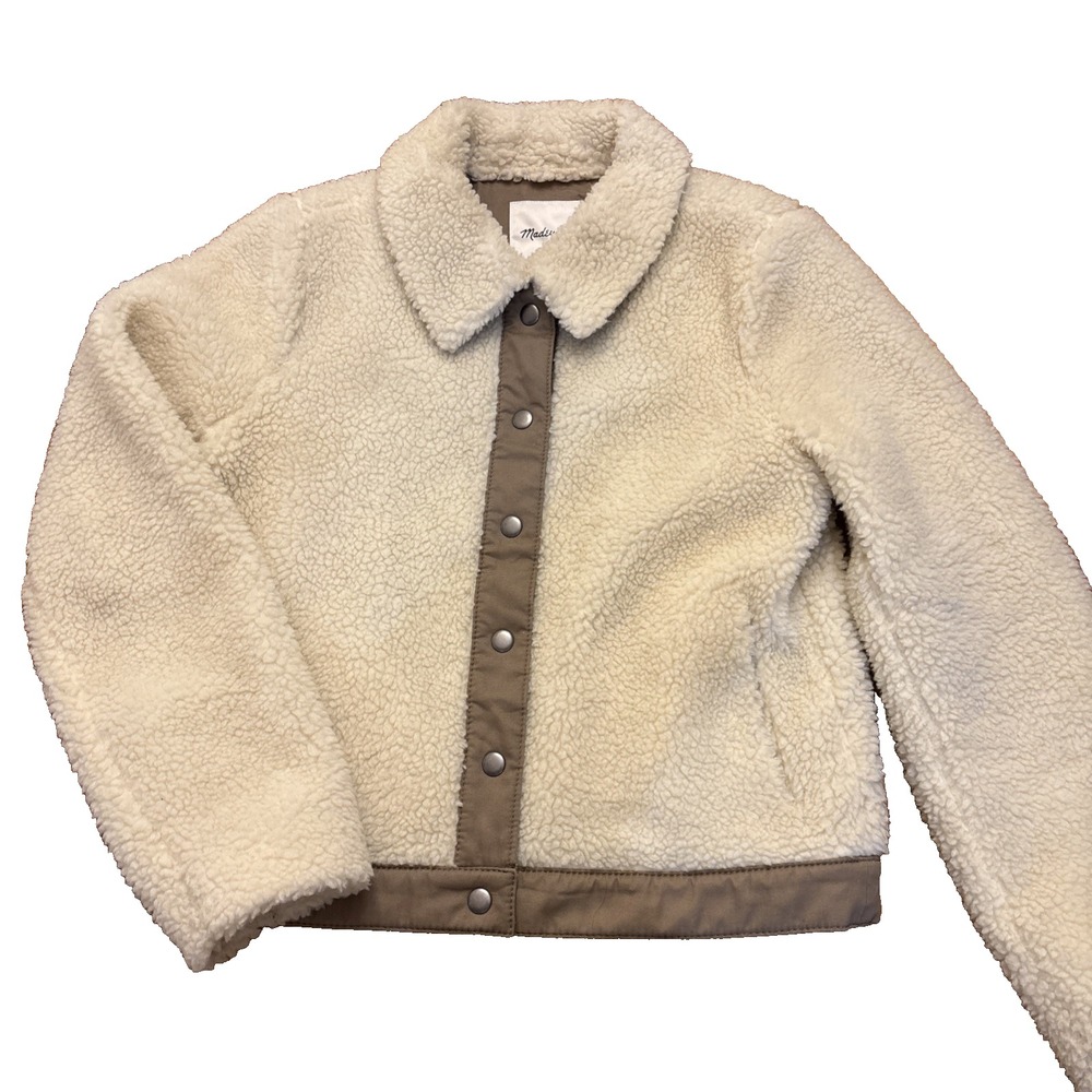 Madewell Cream Sherpa Jacket - Picture 2 of 16